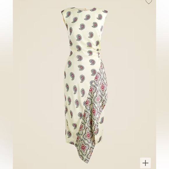 J.Crew Faux-wrap midi dress in paisley size 4 NWT - Picture 1 of 7